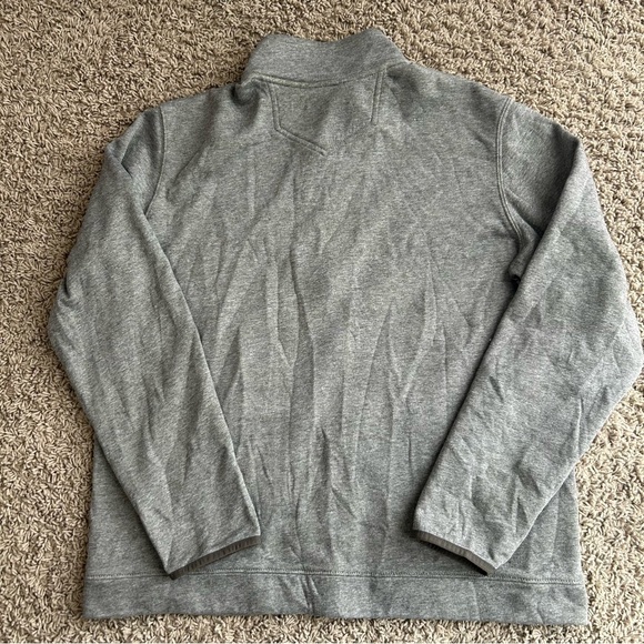 Eddie Bauer Men's Sweater Large Gray/Green Y2K Full Zip Fleece Polyester Jacket - Picture 9 of 10